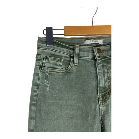 FIDELITY Women's Sage Green Oh boy High Rise Boyfriend Denim Jeans US 26 - Picture 6 of 16